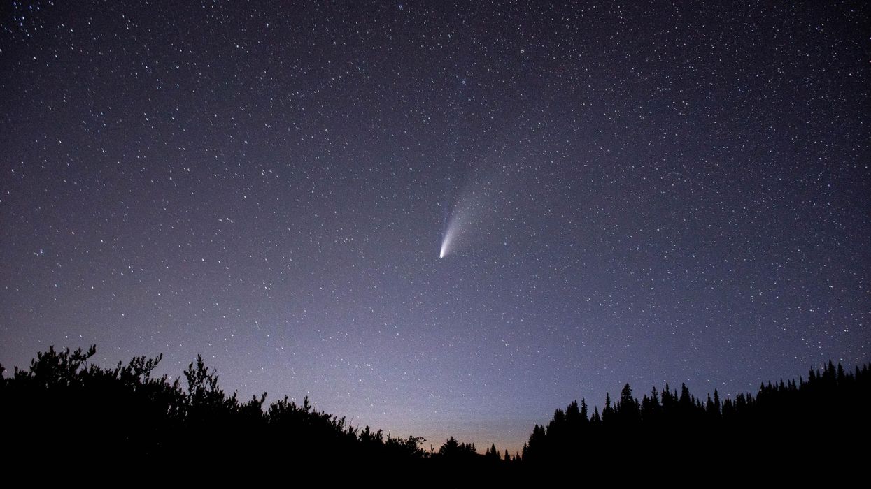 A comet in a starry sky.