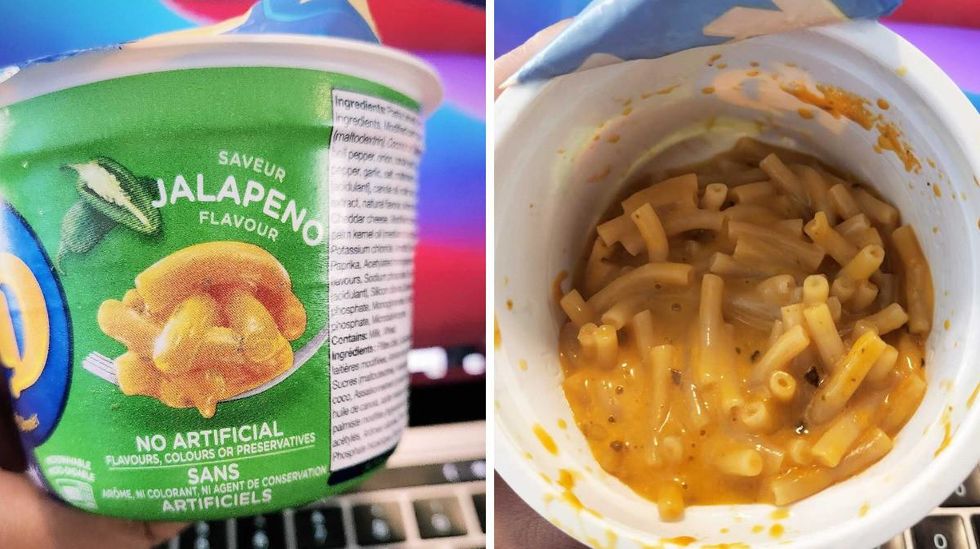 A cup of Jalapeno KD. Right: Jalapeno KD.