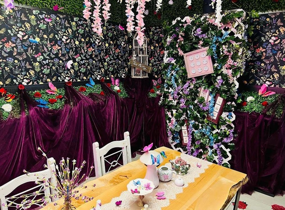 A dinner table setup from The Alice Experience.