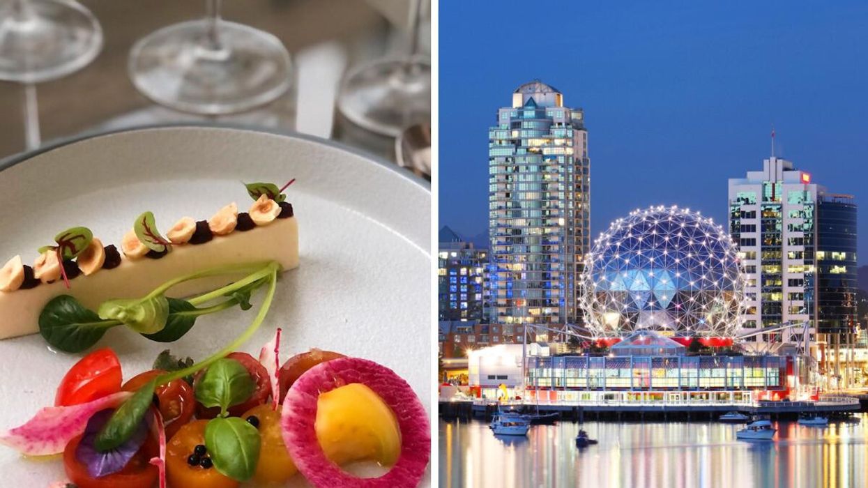 A dish. Right: Vancouver.