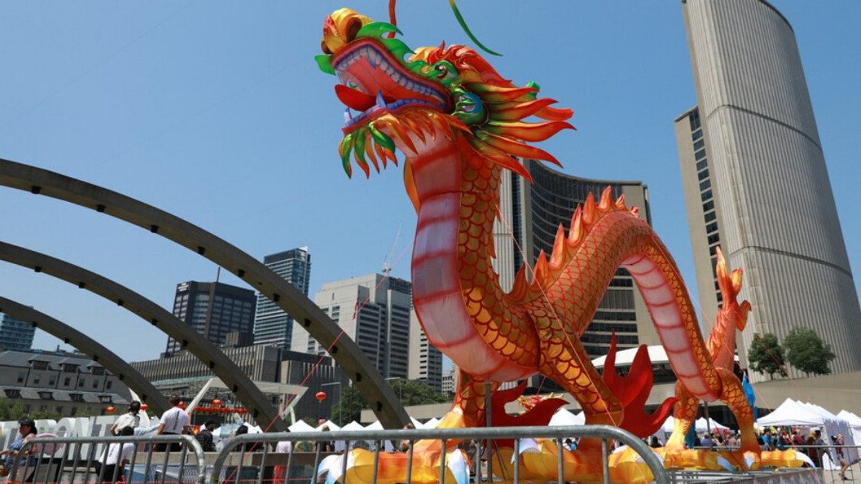 A dragon installation.