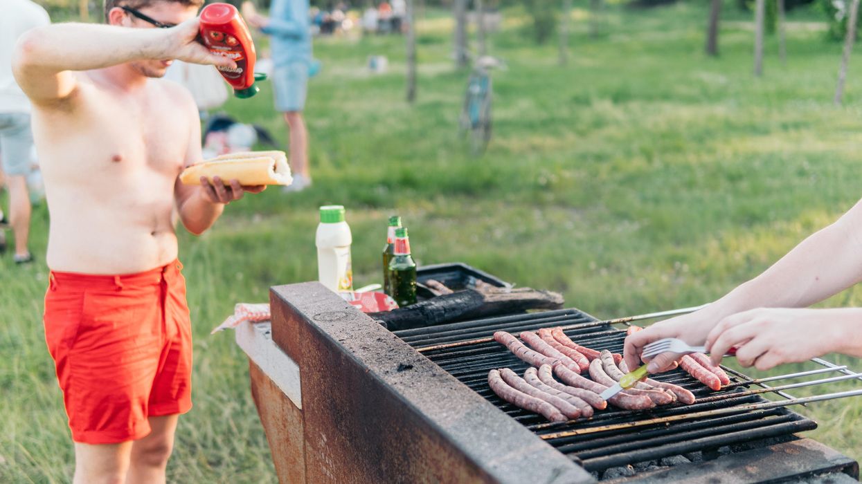 A family BBQ during the summer.