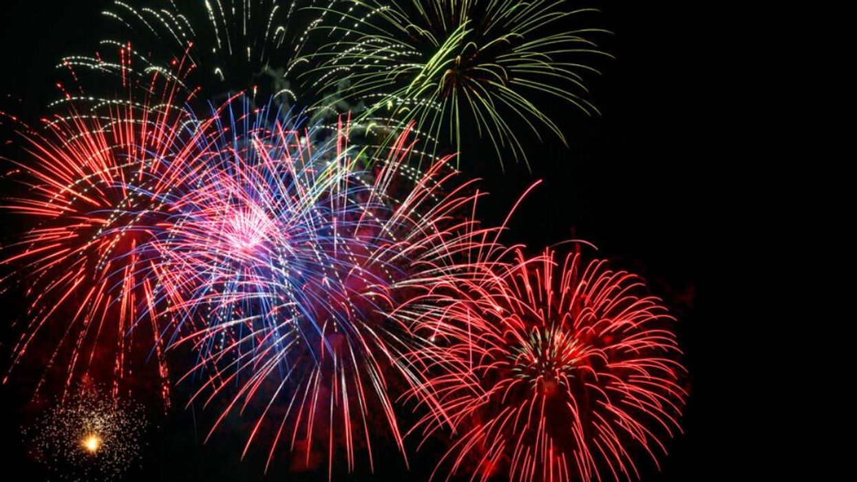 A fireworks display.