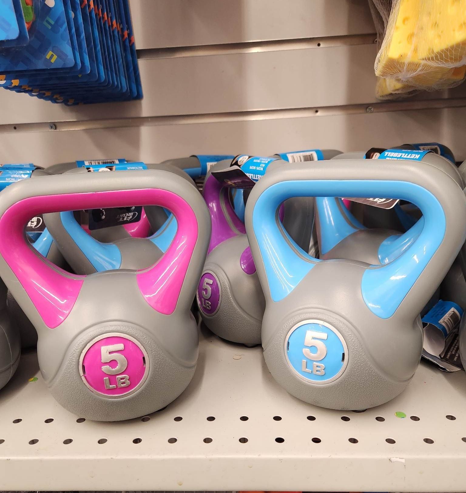 A five-pound kettlebell.