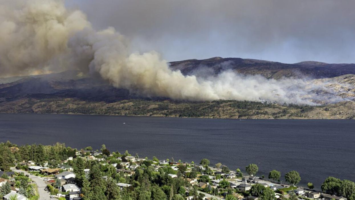 A forest fire in B.C.