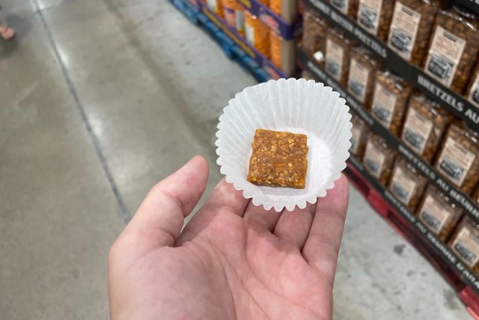 A fruit bar in a paper cup.