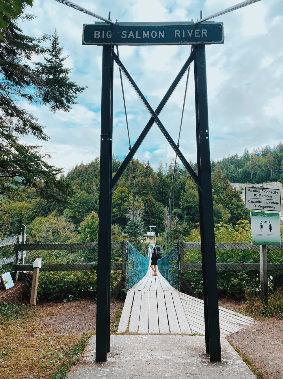 A Fundy Trail Parkway suspension bridge.