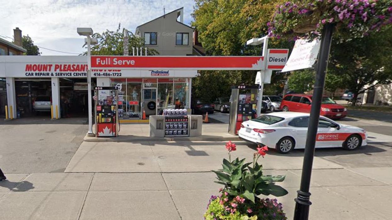 A gas station in Toronto.