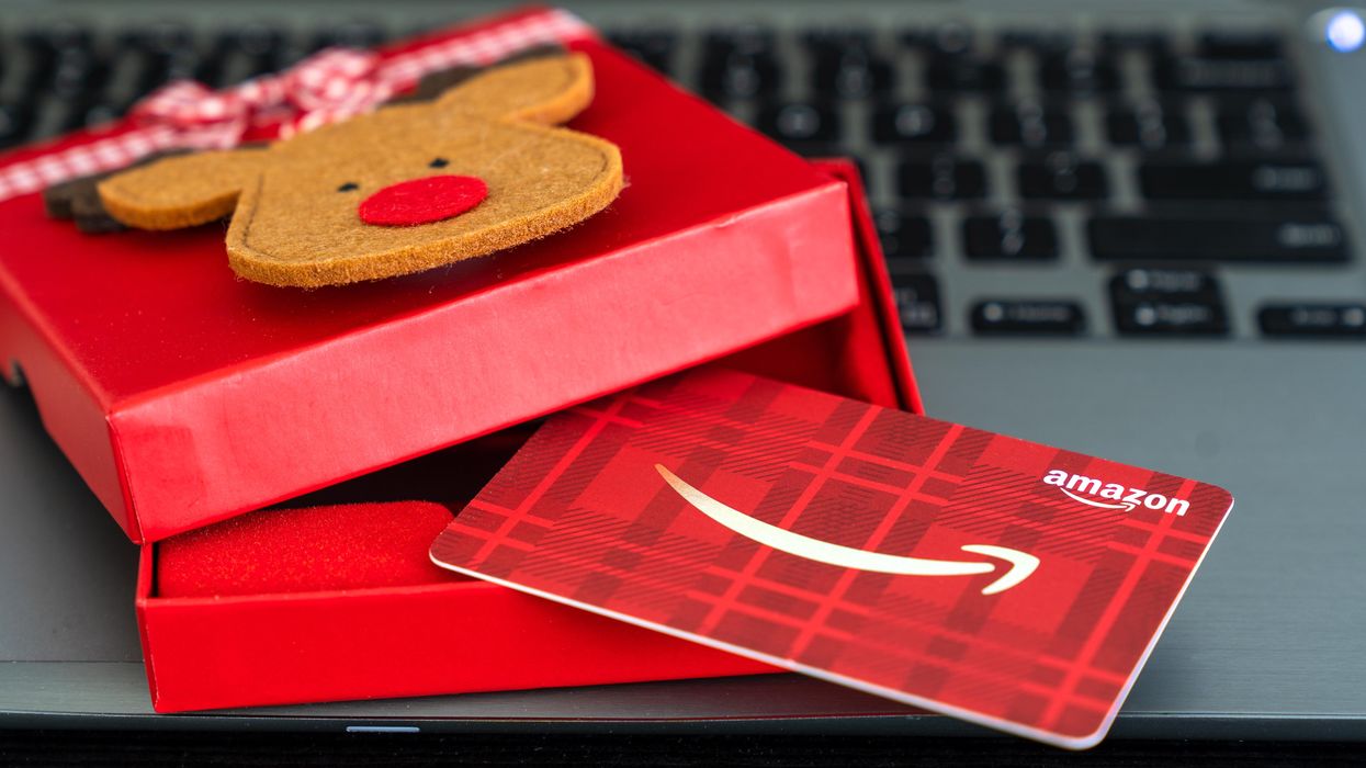 A gift card Christmas present.