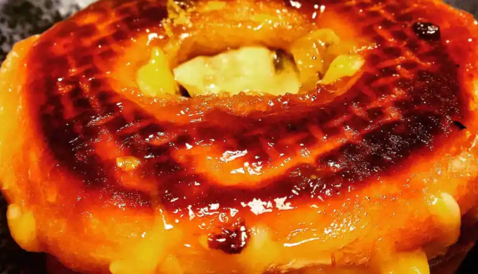 A glazed donut grilled cheese.