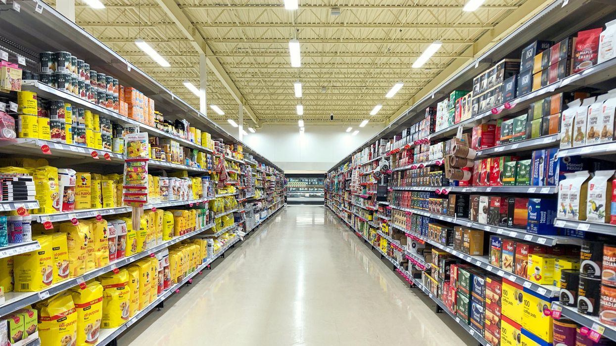 A grocery aisle.