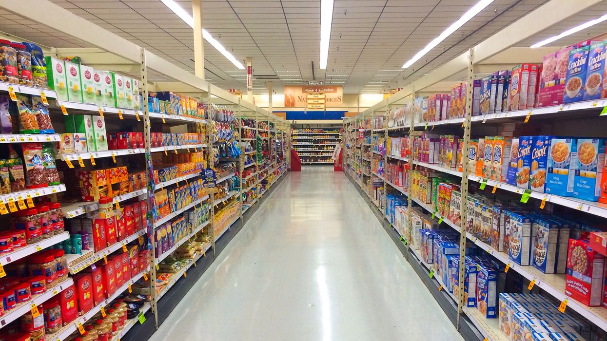 A grocery aisle.