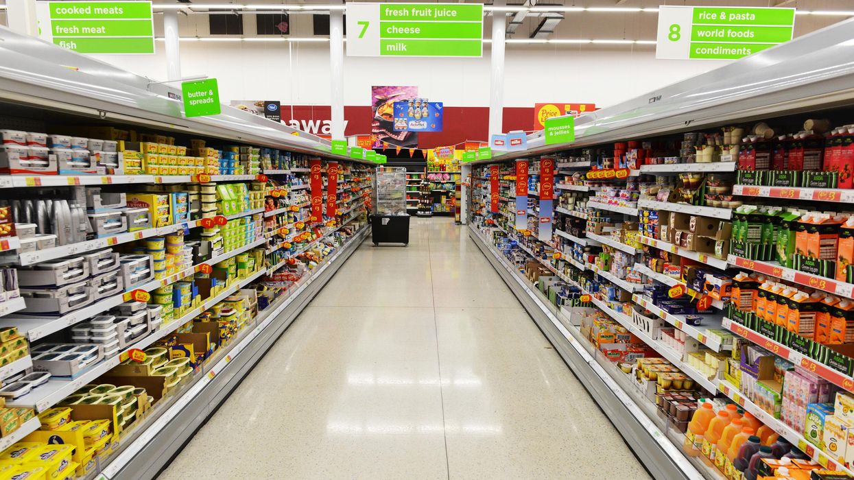 A grocery store aisle.