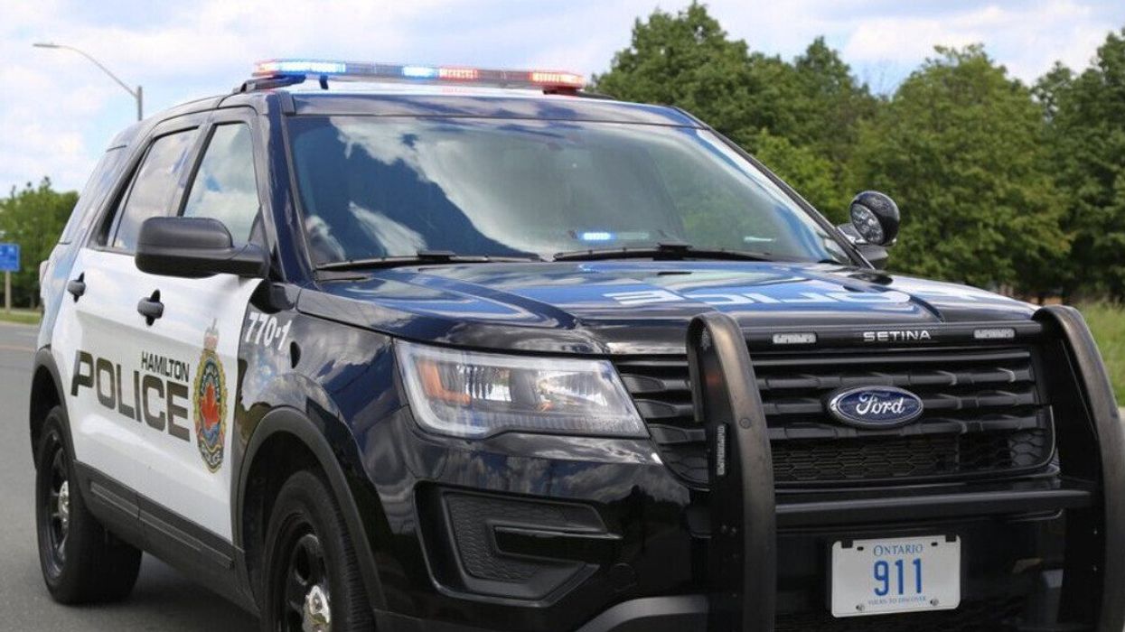A Hamilton police cruiser.