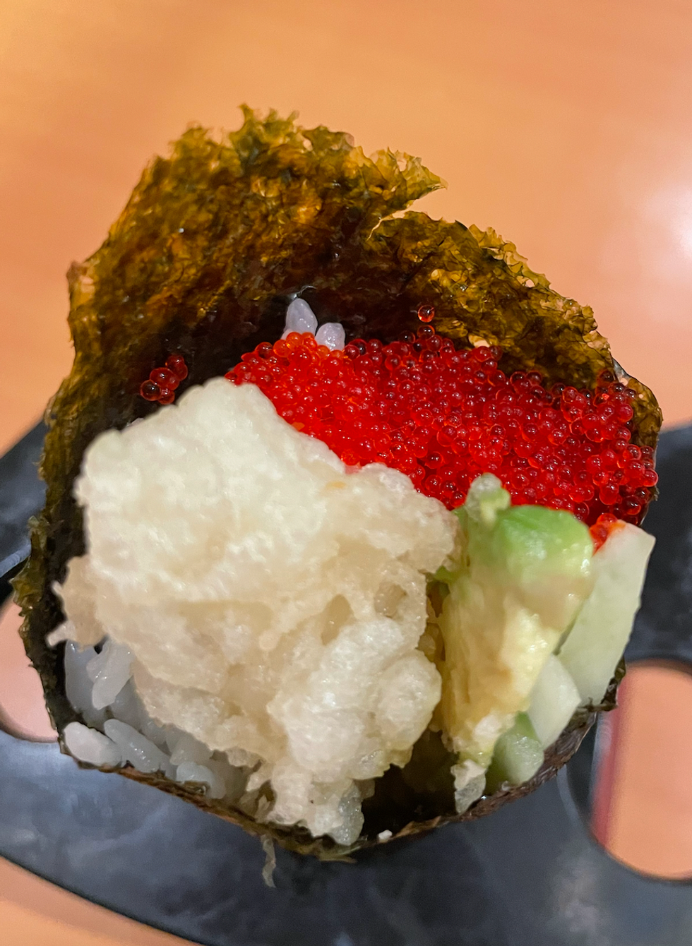 A hand roll from Eco Sushi.
