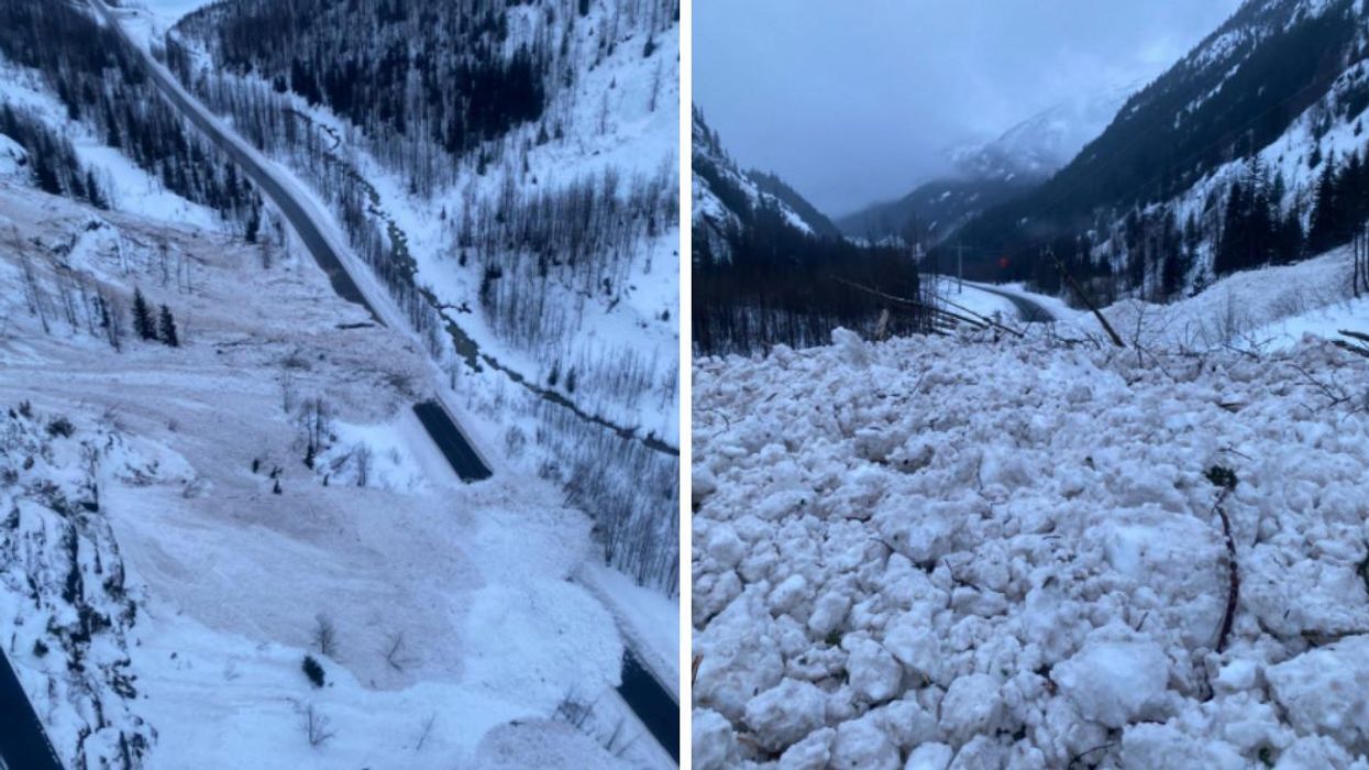 A Highway In BC Is Closed After A Giant Avalanche Crashes Across It (PHOTOS)