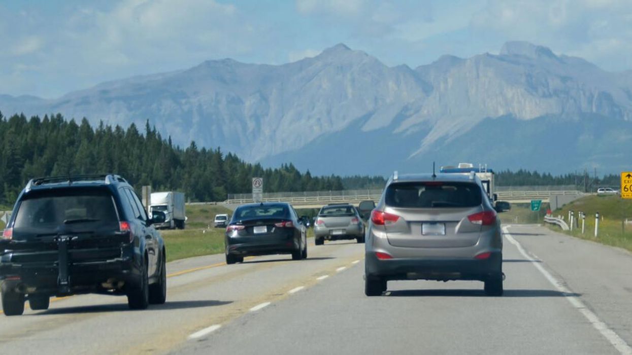 A highway with cars in B.C.