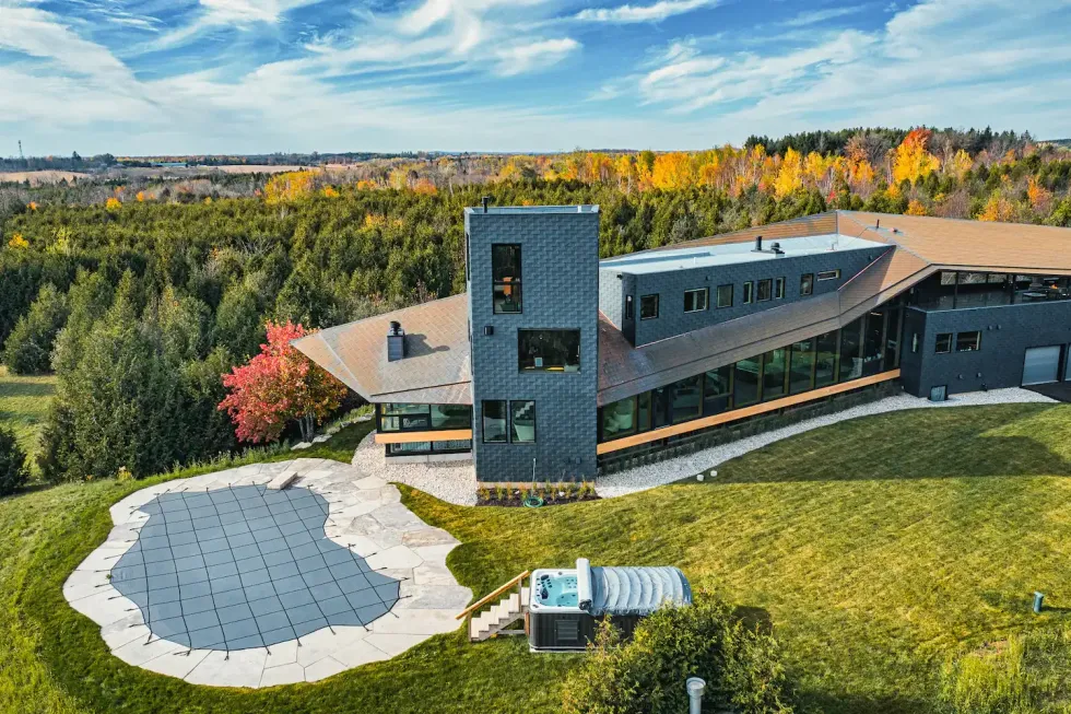 A hilltop home in Ontario.