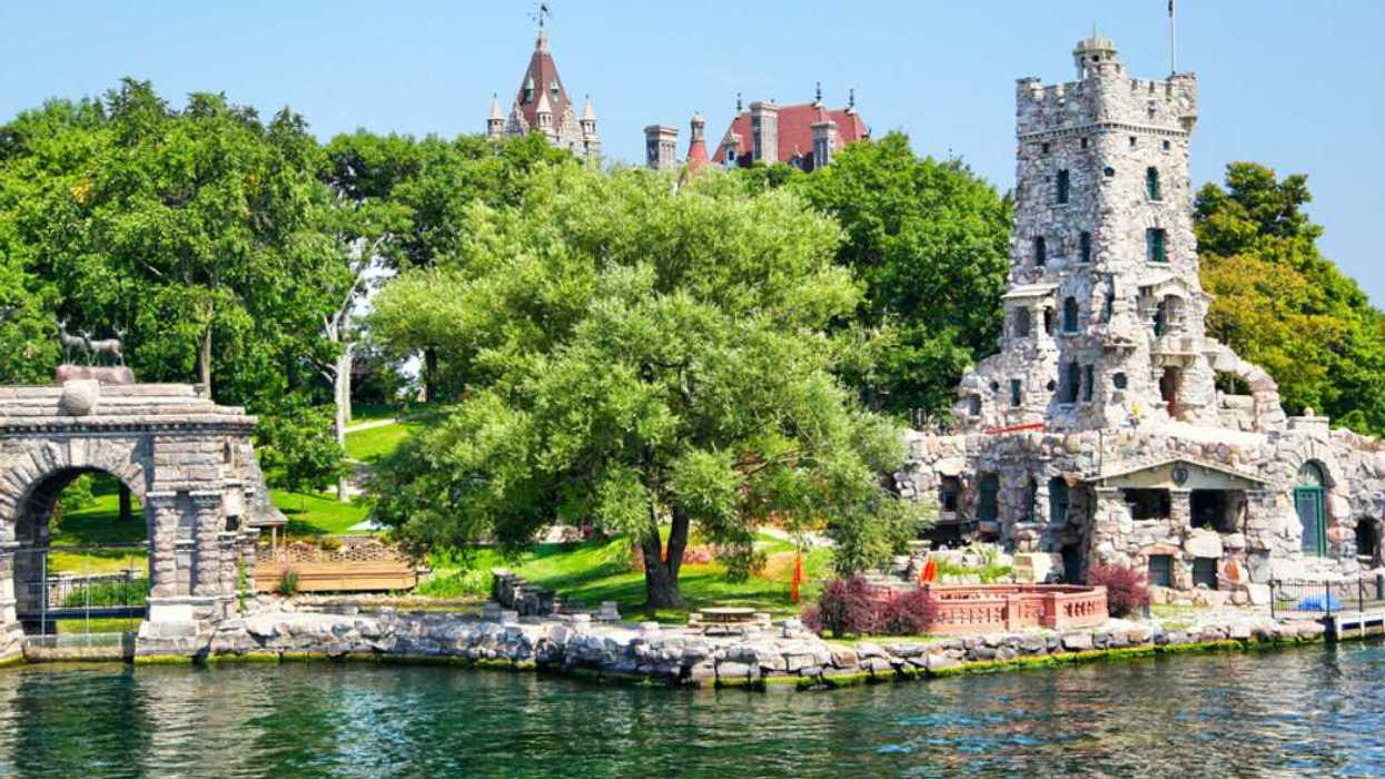 A historic castle by water.