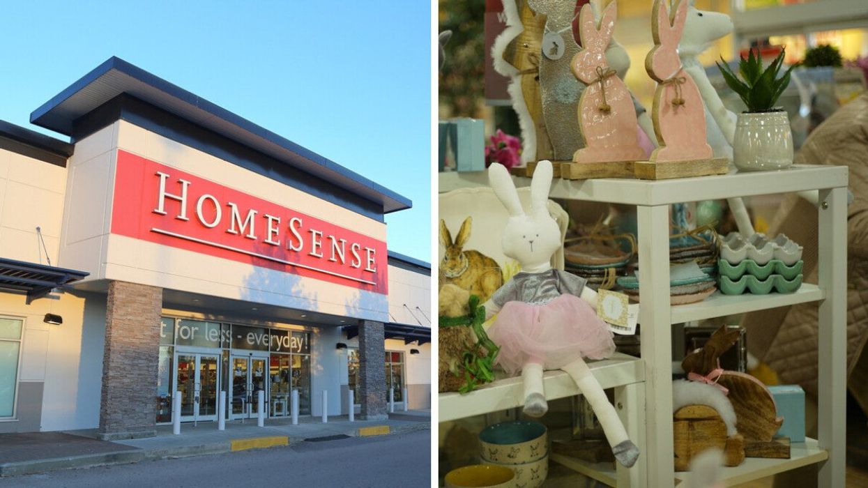 A HomeSense store. Right: Inside a TJX store.