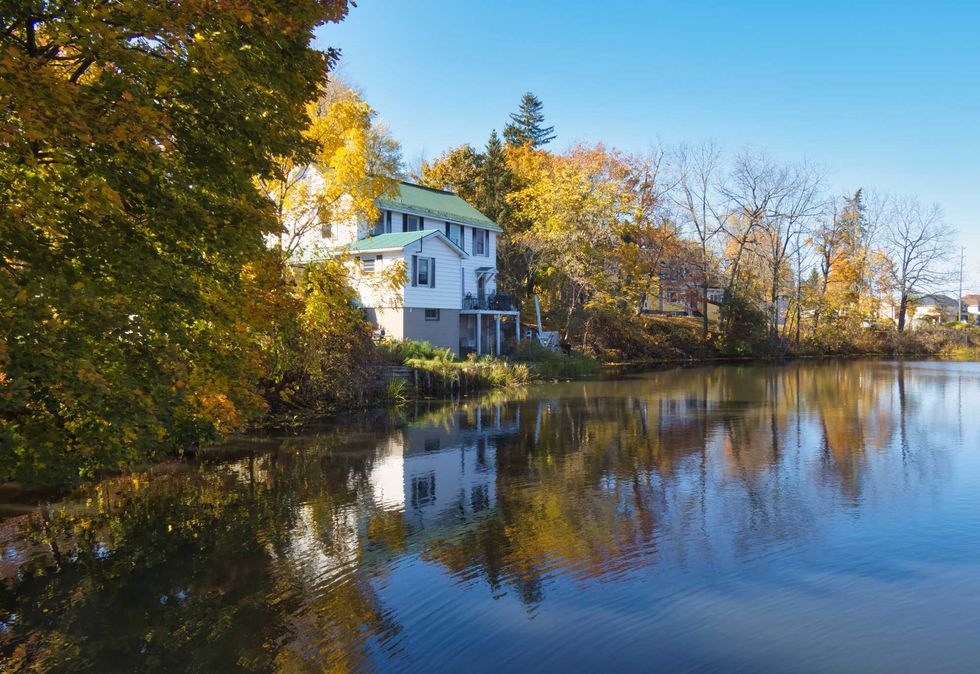A house on a river.