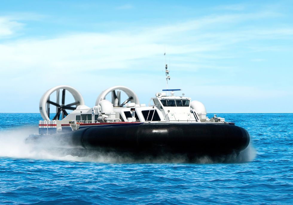 A hovercraft.