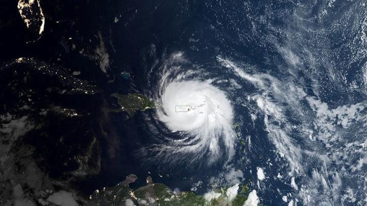 A hurricane as seen from space in 2017.