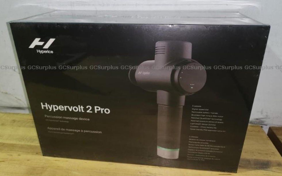 A Hyperice massage gun.