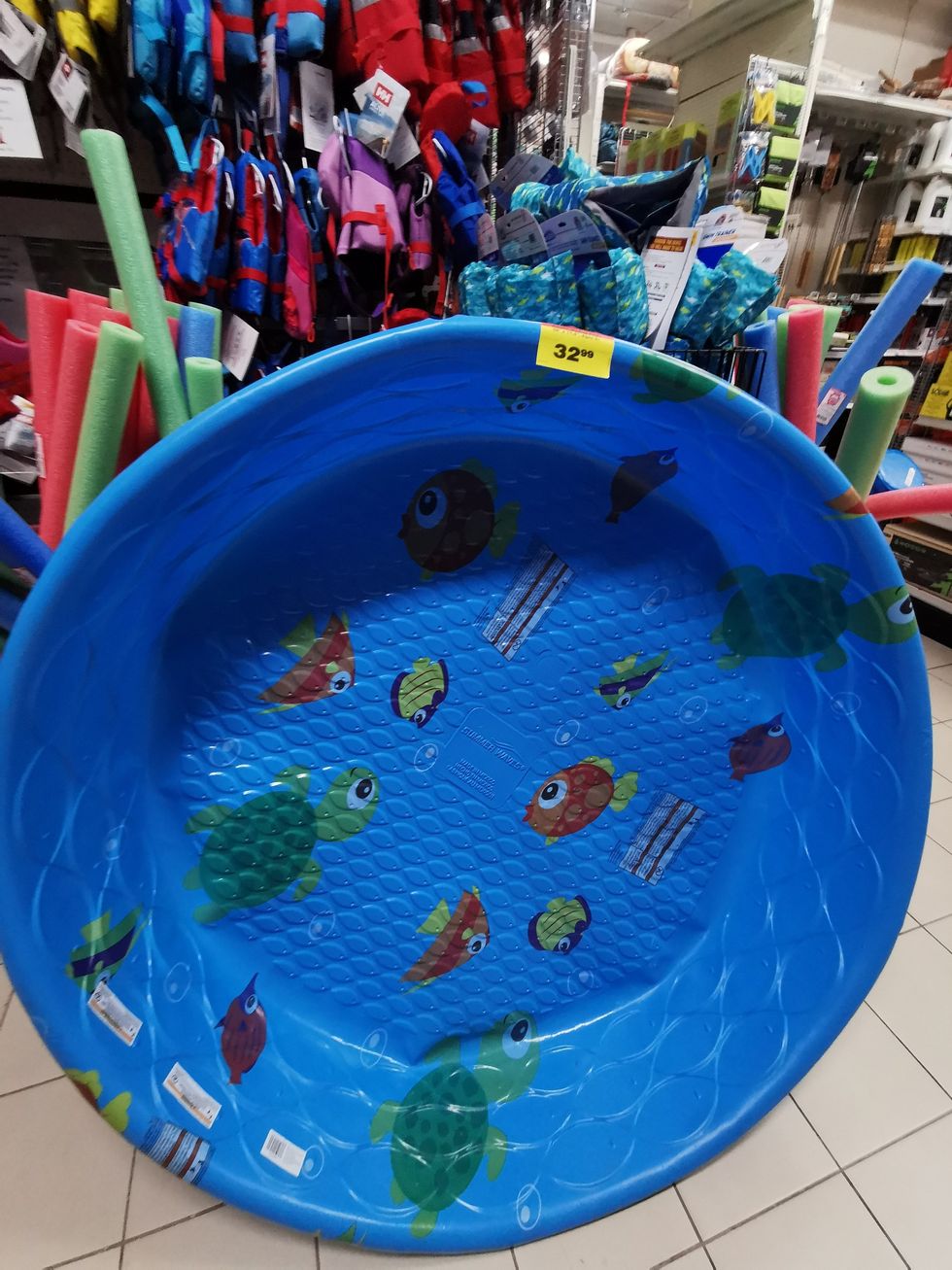 A kid's paddling pool at Canadian Tire.
