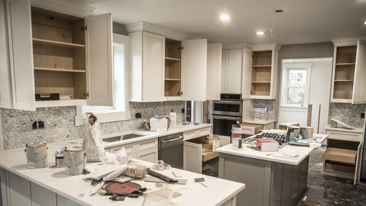 A kitchen renovation project.