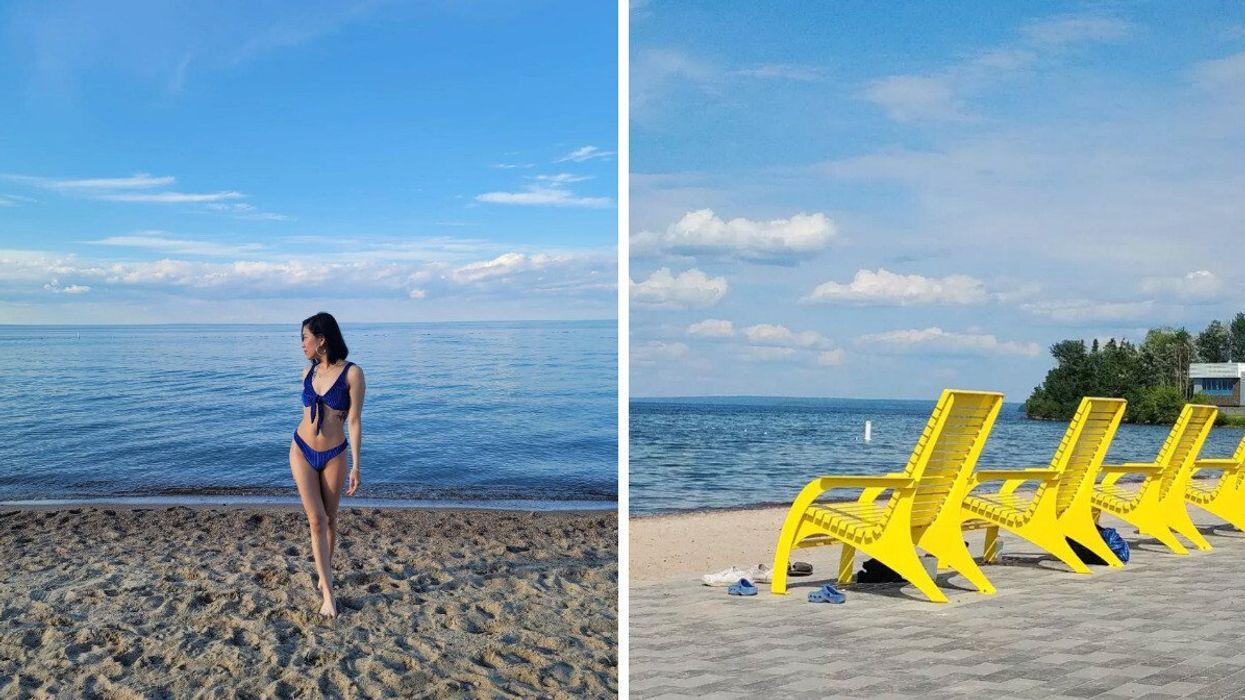 A lake in alberta. RIght: Cold Lake.