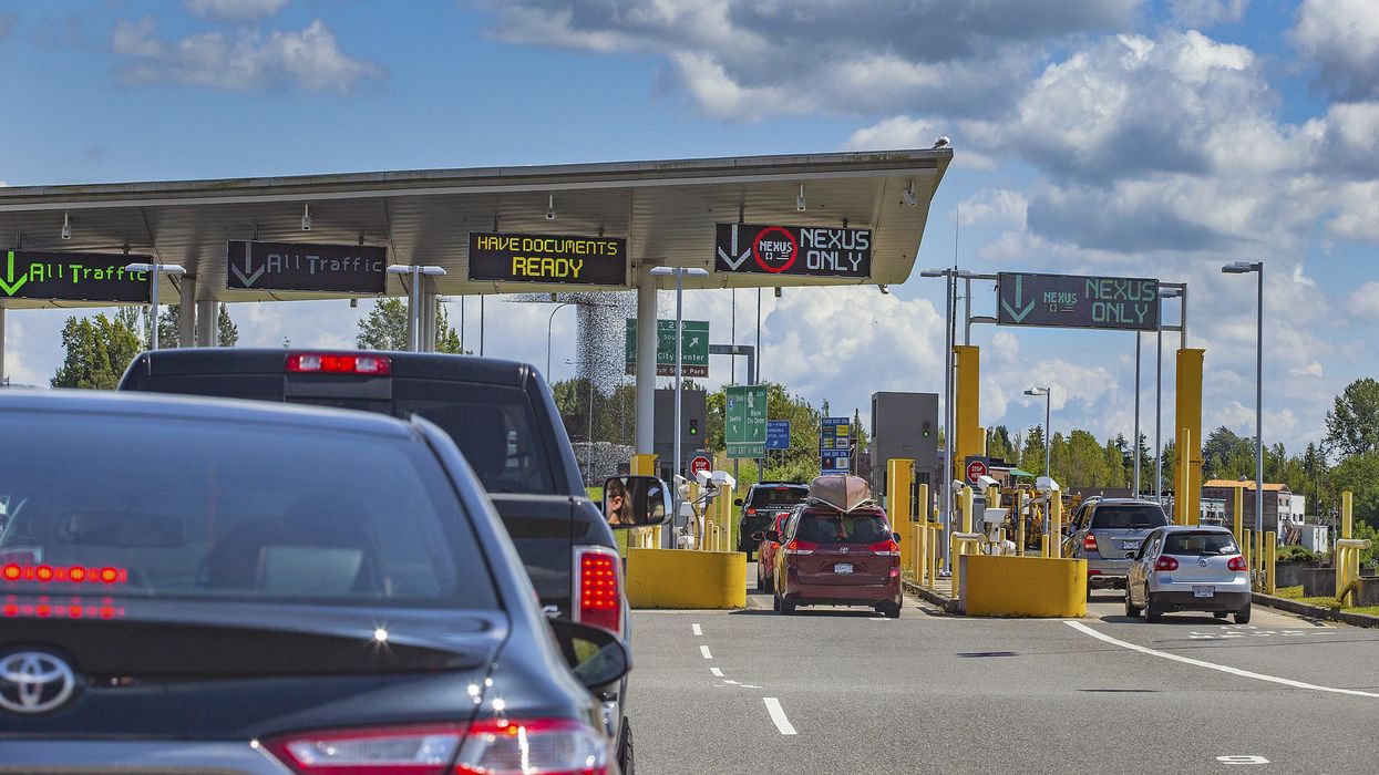 A land border crossing with NEXUS.
