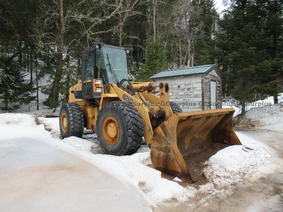 A loader in the snow