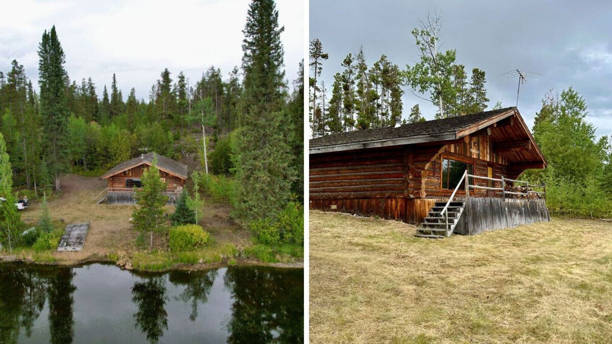 A log cabin for sale in B.C.