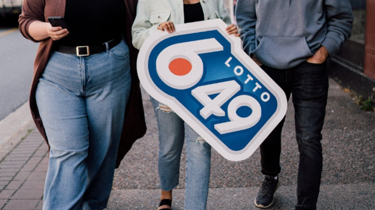 A Lotto 6/49 sign.