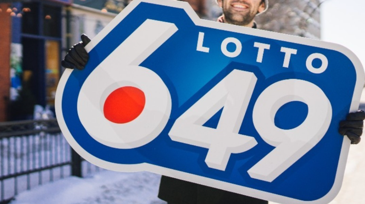 A Lotto 6/49 sign.