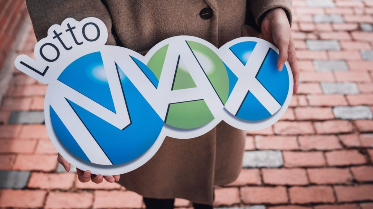 A Lotto Max sign.