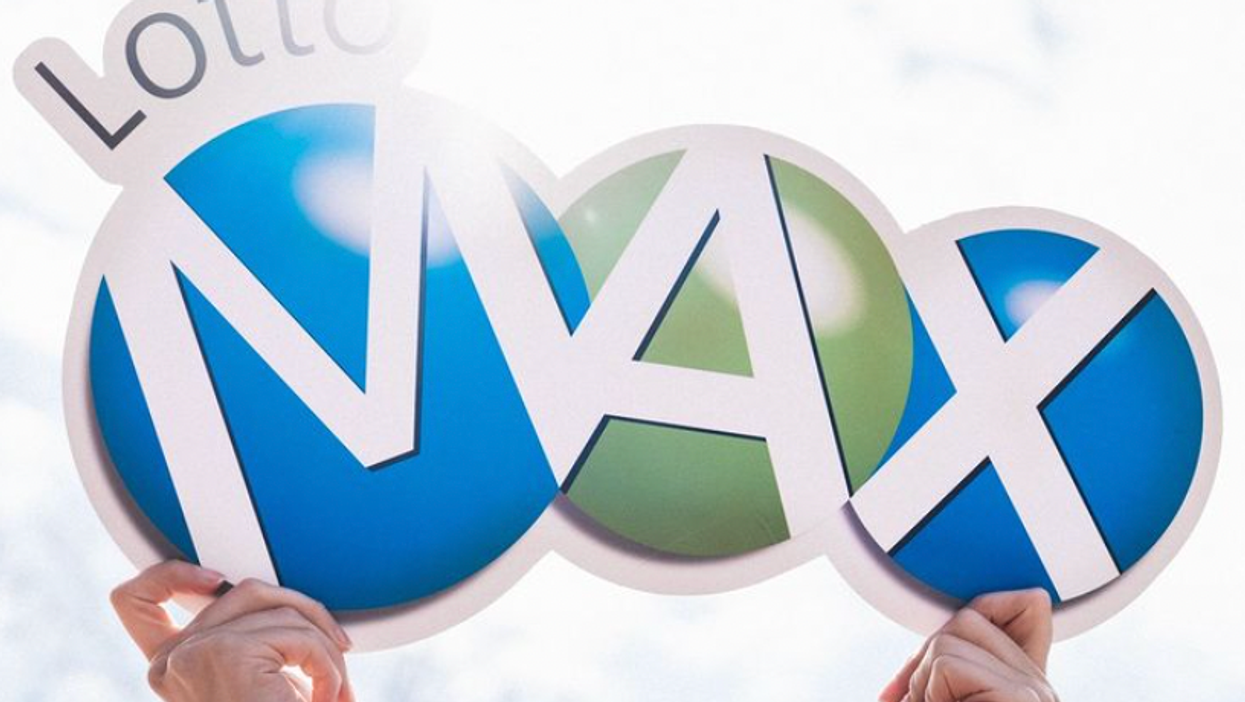 A Lotto Max sign.