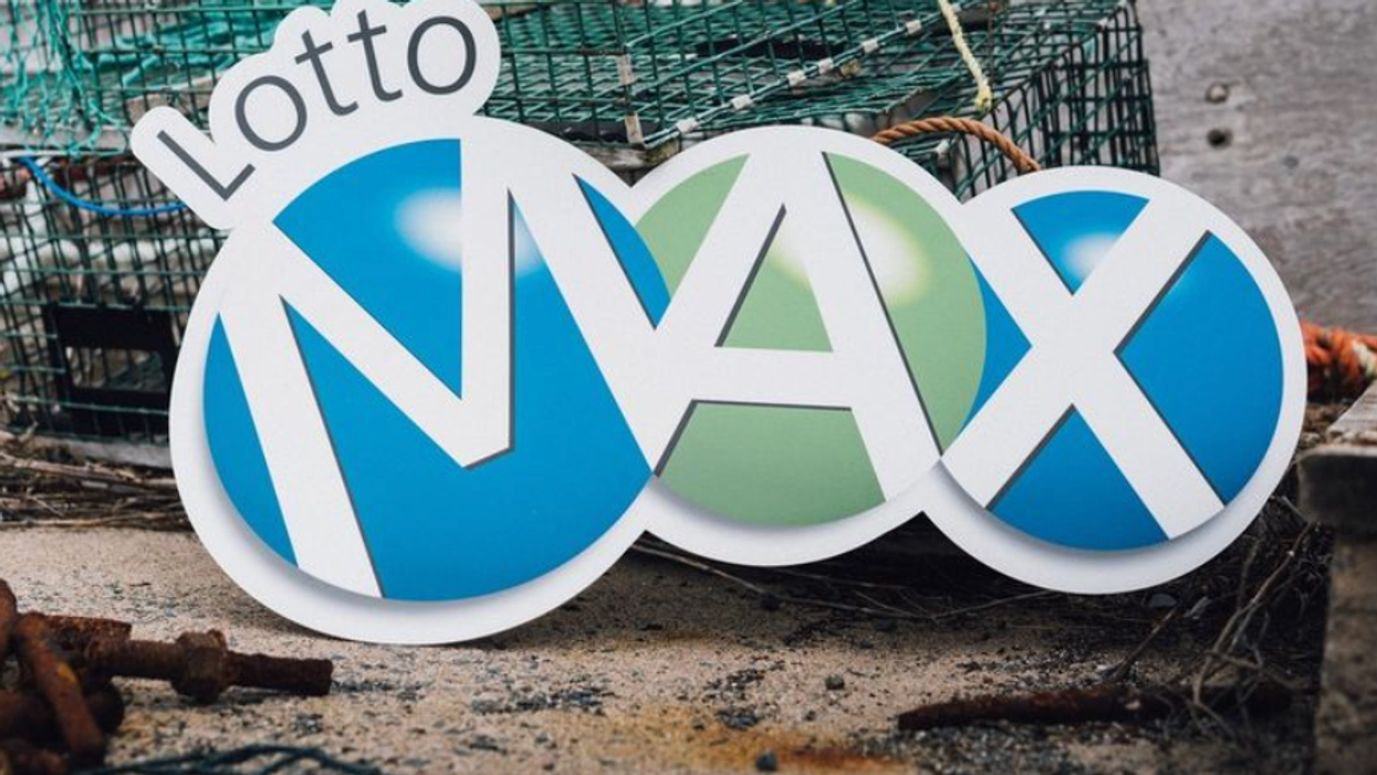 A Lotto Max sign.
