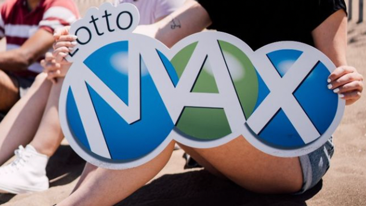 A Lotto Max sign.