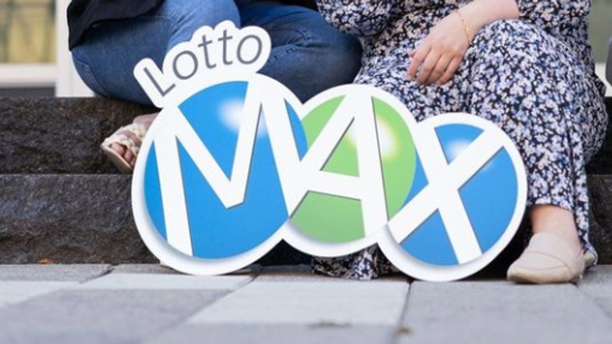 A Lotto Max sign.