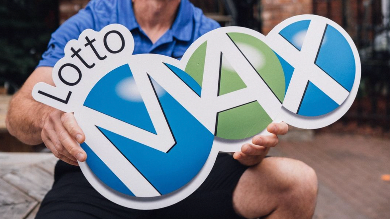 A Lotto Max sign.
