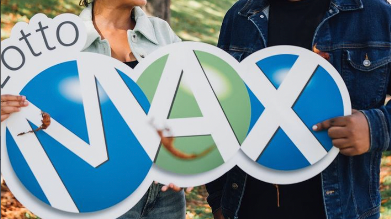 A Lotto Max sign.