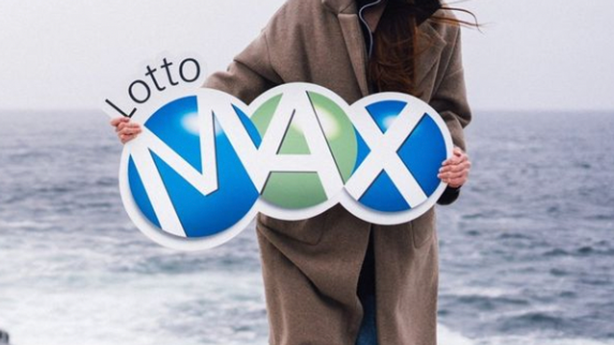 A Lotto Max sign.