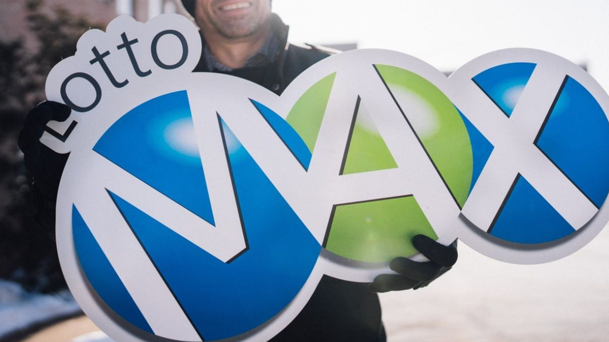 A Lotto Max sign.