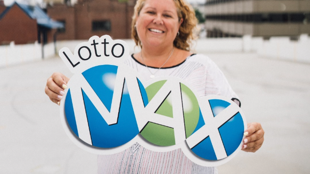 A Lotto Max sign.