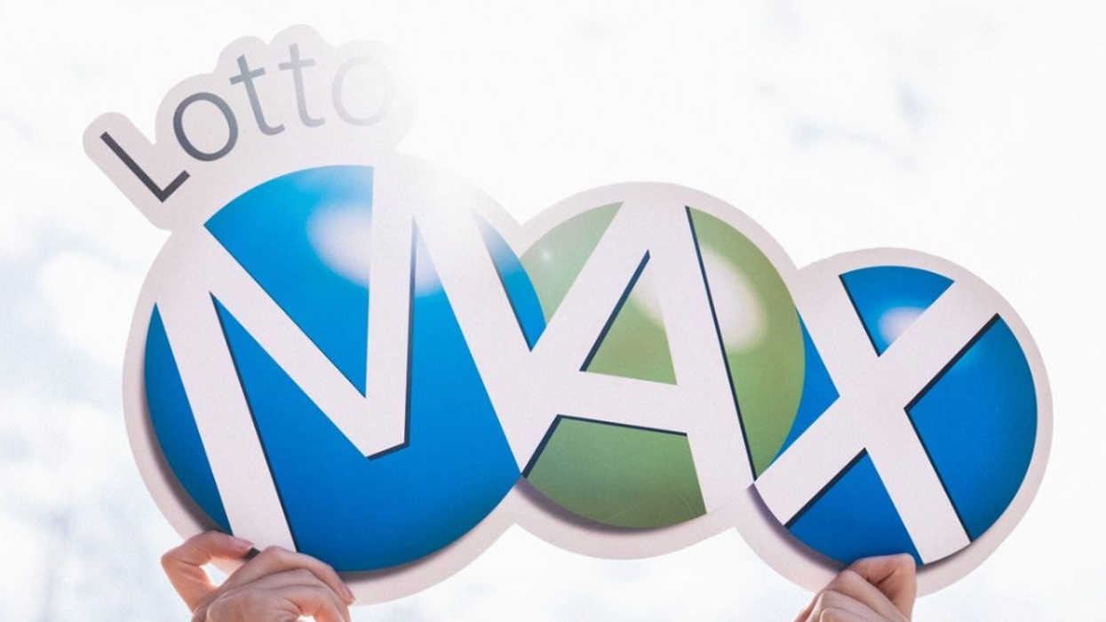 A Lotto Max sign.