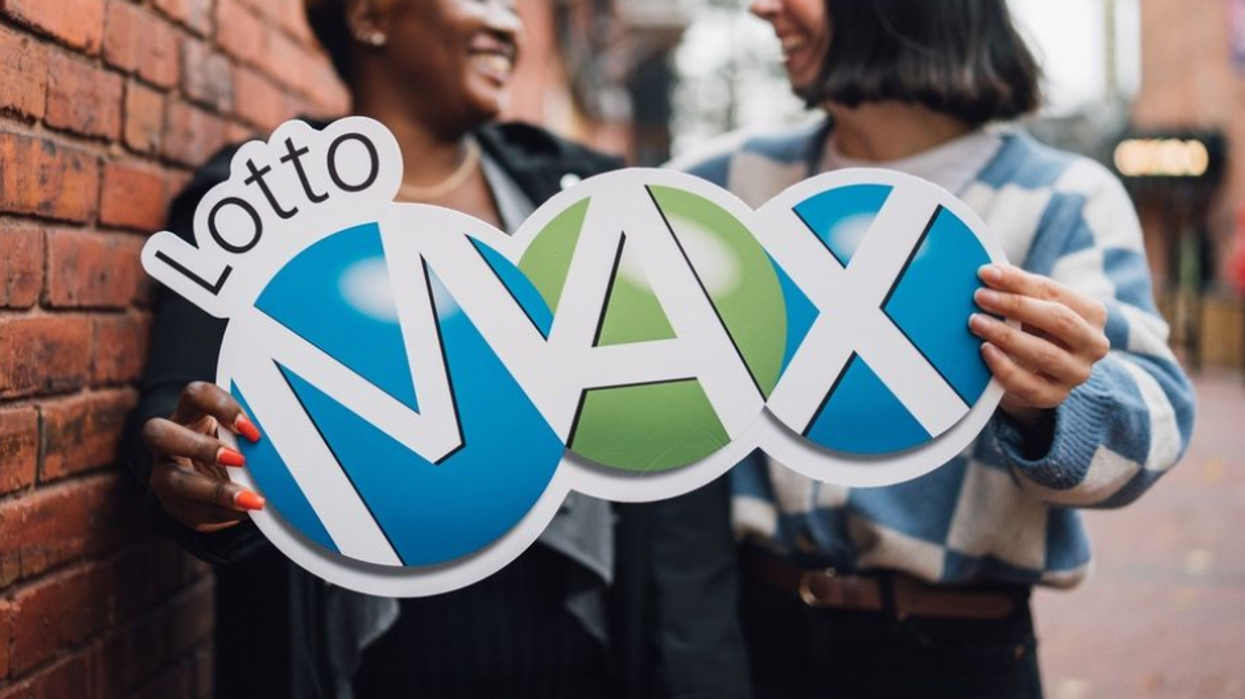 A Lotto Max sign.