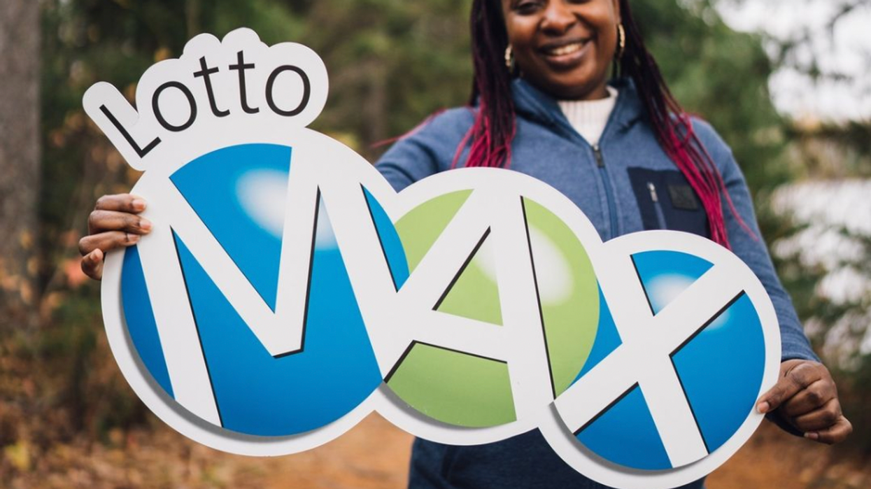 A Lotto Max sign.