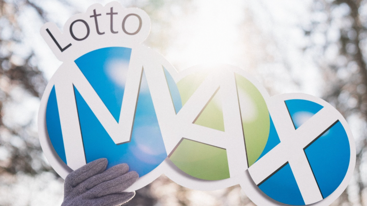 A Lotto Max sign.